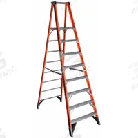WERNER Platform Stepladder: 8 ft Ladder Size, Fiberglass, 375 lb Load Capacity, 45 lb Wt (MPN P7408). Key specifications — Brand: WERNER; Included Features: Guard Rail.