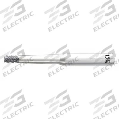 OSG Corner Radius End Mill: Carbide, WXS Coated, 3 Flute, 12 mm Mill Dia, 18 mm LOC - Pencil-Neck Carbide Corner-Radius End Mills for Hardened Materials