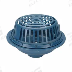 ZURN Roof Drain: 15 in Overall Dia, 10 in Overall Ht, 6 in Nominal Pipe Size, Cast Iron, Plastic (MPN Z100-6NH-DP). Key specifications — Connection Type: No Hub; Includes: Deck Plate and Hardware; Dome Material: Plastic; Brand: ZURN.