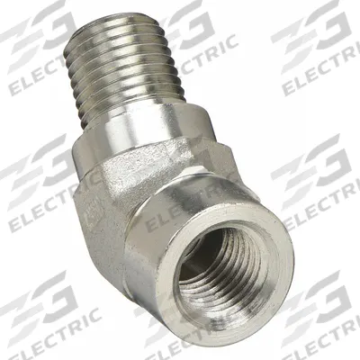 PARKER Metal Pipe Elbow: 45° Elbow, Carbon Steel, 1/4 in x 1/4 in - Threaded Instrumentation Extreme-Pressure Pipe Fittings