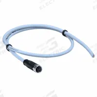 Cordset: M8 Female Straight X Bare Wire, 4 Pins, Gray, PVC, 0.5 m Cable Lg, 0.25 sq mm Wire Size (MPN 21348100481005). Key specifications — Cable Jacket Color: Gray; End 1 Mounting Orientation: Straight; End 1 Gender: Female; End 1 Connection Type: M8; Cable Jacket Material: PVC; Brand: HARTING; IP Rating: IP67; End 2 Connection Type: Bare Wire.