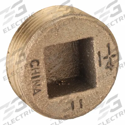 APPROVED VENDOR Plug: Square Drive Cored Plug, 1 1/4 in, NPT Threaded, Class 125 - Low-Pressure Threaded Pipe Fittings