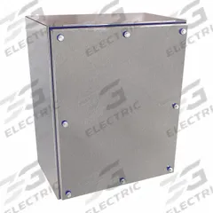 HAMMOND Enclosure: 304 Stainless Steel, 16 in x 13 in x 8 in, NEMA 12/3R/4/4X, Solid Cover, Screw On (MPN HYJ16138SS). Key specifications — Brand: HAMMOND; Closure Method: Screws; Enclosure Material: 304 Stainless Steel; Knockouts: Not Included.