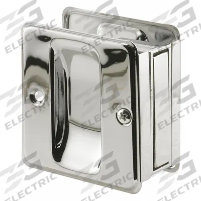 PRIME-LINE Combination Tray and Edge Pull: Unthreaded Holes, Brass, Silver - Pocket Door Pull Handle