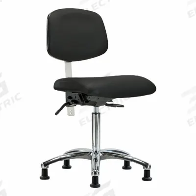 APPROVED VENDOR Cleanroom Task Chair: Vinyl, Armless, Ht Range 21 1/2 in to 29 in, 18 1/2 in Seat Wd - Vinyl Cleanroom Chairs