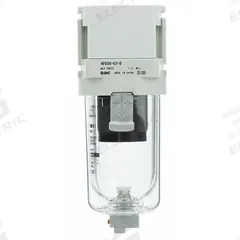SMC Compressed Air Filter: Water Separator, 1/4 in NPT, 0.01 micron, 4.2 cfm, Plastic Bowl, AFD (MPN AFD20-N02C-Z-D). Key specifications — attr110055: AFD; attr110008: SMC.
