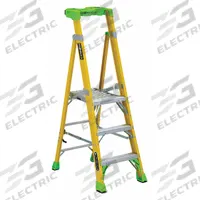 LOUISVILLE LADDER Platform Stepladder: Fiberglass, 375 lb Load Capacity, 30 lb Wt, 14.3 in x 19 in (MPN FCP1403HD). Key specifications — Brand: LOUISVILLE LADDER.