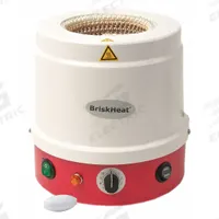 BRISKHEAT Heating Mantle: 250 mL Capacity, 165 W Watt - Max, Plastic, Metal, 450°C Temp - Max (MPN HM0250MS1). Key specifications — Brand: BRISKHEAT; Housing Material: Metal; Mantle Material: Plastic; Manufacturer Part Number: HM0250MS1; For Use With: 250 mL Bottom Flasks; Includes Controller: Controller Included; Requires Controller: Controller Required.