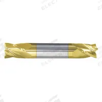 APPROVED VENDOR Square End Mill: Carbide, TiN Coated, Double End, 4 Flute, 1/4" Mill Dia, 1/2" LOC (MPN 236-001081)