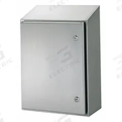 HOFFMAN Enclosure: 304 Stainless Steel, 24 in x 24 in x 8 in, NEMA 12/4/4X, Solid Cover, Hinged (MPN WS242408SS). Key specifications — Brand: HOFFMAN; Closure Method: 1/4-Turn Latch; Enclosure Material: 304 Stainless Steel; Knockouts: Not Included.