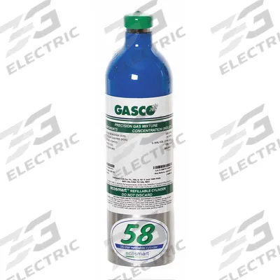 GASCO Calibration Gas: Air, Refillable, +/-5% Accuracy, NH3, Calibration Gas - Calibration Gases for Portable Gas Detectors