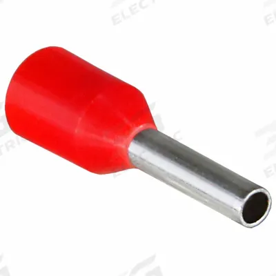APPROVED VENDOR Wire Ferrule: 18 AWG Max Wire Size, Holds 1 Wire, Red, Nylon - Insulated Ferrules
