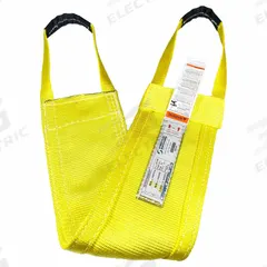 STREN-FLEX Web Sling: Type 9, Polyester, 1 Plies, 12 ft Sling Lg, 10 in Eye Lg, 1 Legs (MPN LB1-908P). Key specifications — Color: Yellow; Brand: STREN-FLEX; Sling Type: Type 9; Tag Type: Wear-Resistant Tag.