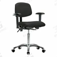 Ergonomic Chair: Vinyl, Arms Included, Ht Range 21 1/2 in to 29 in, 18 1/2 in Seat Wd, 17 in Seat Dp (MPN BR-VMBCH-CR-T1-A1-NF-CC-8540). Key specifications — Foot Support: No; Back Tilt Backward: 13.5°; Back Tilt Forward: 10.5°; Base Material: Aluminum; Brand: APPROVED VENDOR; Product Type: Ergonomic Chair; ESD-Safe: Not ESD Safe; Seat Tilt Backward: 3°.