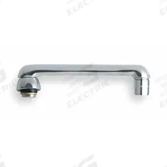 CHICAGO FAUCETS Spout: Spout, Straight, Swivel Spout, Brass, Polished Chrome, 2.2 gpm Flow Rate (MPN S6JKABCP). Key specifications — Includes: Mounting Hardware; Product Type: Spout; Spout Style: Swivel; Body Material: Brass; Color/Finish: Polished Chrome; Brand: CHICAGO FAUCETS.