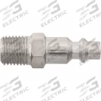 SPEEDAIRE Quick Connect Hose Coupling: 1/4 in Body Size, 1/4 in Hose Fitting Size, MNPT, Male (MPN 30E703). Key specifications — Brand: SPEEDAIRE; Thread Size: 1/4" -18; Hose Fitting Gender: Male.