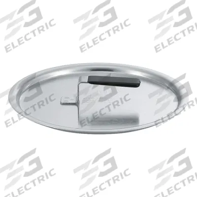 VOLLRATH Fry Pan Cover: 10 11/16 in Top Dia, Aluminum, Silver, Aluminum, NSF Certified - Covers