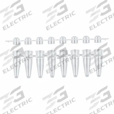 APPROVED VENDOR Strip: PCR Strip, Polypropylene, 0.2 mL Capacity - mL - Plastic PCR Strip Tubes