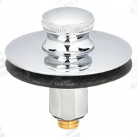 WATCO Drain Stopper: Brass, Chrome-Plated, 2 in Overall Dia, Push and Pull, 2 in Fits Drain Size (MPN 38516-CP). Key specifications — Color: Silver; Material: Brass.