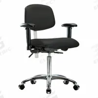 Cleanroom Task Chair: Vinyl, Arms Included, Ht Range 21 1/2 in to 29 in, 18 1/2 in Seat Wd, Adj (MPN BR-NCR-VMBCH-CR-T1-A1-NF-CC-8540). Key specifications — Foot Support: No; Back Tilt Backward: 13.5°; Back Tilt Forward: 10.5°; Base Material: Aluminum; Brand: APPROVED VENDOR; Product Type: Cleanroom Task Chair; Cleanroom Class: ISO 5; ESD-Safe: Not ESD Safe.