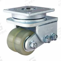 FOOT MASTER Plate Caster: Swivel, Polyurethane, 75 mm Wheel Dia, 30 mm Wheel Wd, 130 mm Mounting Ht (MPN GASD-75ASF-HUD). Key specifications — Caster Type: Swivel; Brand: FOOT MASTER.