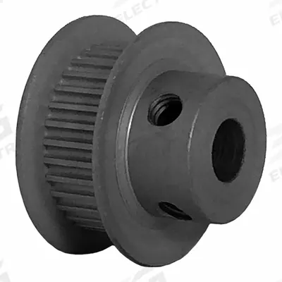 Dayton Timing Pulley: Modified Curvilinear, Fixed, For GT Timing Belt Section - GT Section Fixed-Bore Timing Pulleys with Hub