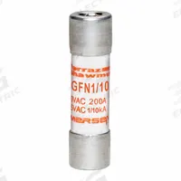 MERSEN Fuse: GFN Series, Midget, Time-Delay, 100 mA, 250 V AC, 13/32 in x 1 1/2 in, Indicating (MPN GFN1/10). Key specifications — Series: GFN; Brand: MERSEN.