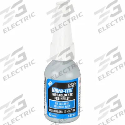 VIBRA-TITE Primerless Medium-Strength Threadlocker: 122, Blue, Oil Tolerant, 0.34 fl oz - Primerless Medium-Strength Threadlockers (Blue)