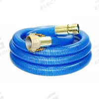 Suction and Discharge Hose: 3 in Hose Inside Dia., 65 psi, Blue/Clear, 3 in x 3 in Fitting Size (MPN BWS300-20CN). Key specifications — Temp. Range: -40° to 150°F; Hose Color: Clear; Brand: KURIYAMA.