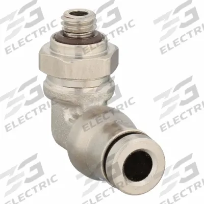 LEGRIS Push-Fit Elbow Fitting: 4 mm OD x 5 mm Pipe Size, Push-to-Connect x MBSPP - Nickel-Plated Brass Tube Fittings
