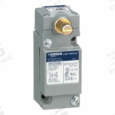 TELEMECANIQUE SENSORS Plug-In Limit Switch: Metallic, Plug-In, 9007C, No Actuator Included - Rotary-Motion Limit Switches without Levers
