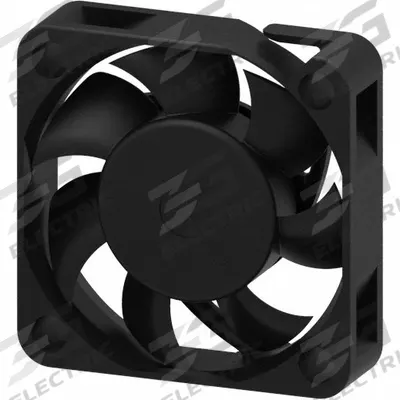 Dayton Axial Fan: 8 cfm Airflow @ 0.000 in SP, 1 9/16 in Ht, 3/8 in Dp, Lead Wires - Standard Square Axial Fans