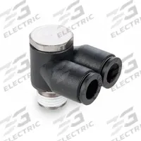 LEGRIS Push-Fit Twin Banjo Fitting: 8 mm OD x 8 mm OD Size, BSPP x Push-to-Connect x Push-to-Connect (MPN 3149 08 17). Key specifications — Brand: LEGRIS; Thread Size A: 3/8".