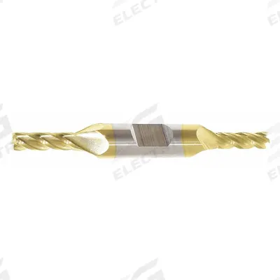 APPROVED VENDOR Square End Mill: Carbide, TiN Coated, Double End, 4 Flute, 1/2" Mill Dia - Double-End Carbide Square End Mills