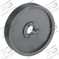 APPROVED VENDOR V-Belt Pulley: 3V1400, 6 Groove, 14 in OD, Bushed Bore, SF, For 3V/3VX Belt Section (MPN 63V1400SF). Key specifications — Pulley Industry Number: 3V1400; Pitch Diameter: 14 in (3V); For Belt Section (broad, with similar types): 3V or 3VX.