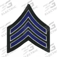 HEROS PRIDE Embroidered Patch: SGT, 3 1/2 in, Black, Polyester/Rayon, Rank Insignia, 1 PR (MPN 5425S). Key specifications — attr188498: 3-1/2 in; attr188499: Black; attr188500: Rayon; attr188503: SGT; attr193746: HEROS PRIDE.