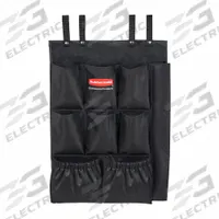RUBBERMAID COMMERCIAL PRODUCTS 9-Pocket Organizer: Black, 27 1/2 in Overall Ht, 19 3/4 in Overall Wd (MPN 2202582). Key specifications — For Use With: RCP Housekeeping and Janitorial Carts; Brand: RUBBERMAID COMMERCIAL PRODUCTS.
