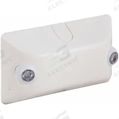 Emergency Light: LED, Damp Location Rated, 4 W Lamp Watt, 120/277V AC, 4 W Emergency Watt, Surface (MPN EV4D-02L). Key specifications — Environmental Rating: Damp Location Rated; Sub-brand: EV Series; Remote Capable: No; Adjustable Lamp Heads: Yes; Brand: DUAL-LITE; Standards: NFPA 70 and 101; Series: EV4D; Features: Special Wide Area Lens.