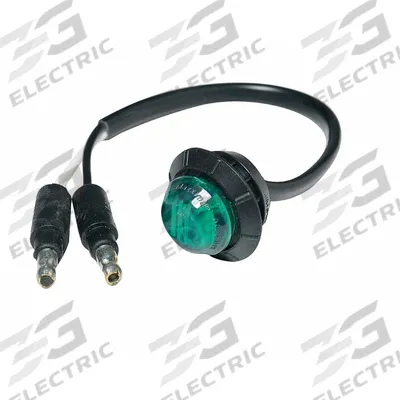 MAXXIMA Cargo Light: Courtesy Light, LED, Green, Round, 12.8V DC, Wire Leads - Compact Courtesy Lights