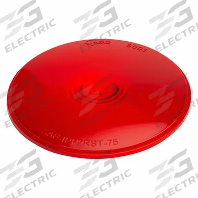 GROTE Replacement Lens: Round, Stop, Turn, Tail Light, 7/16 in Wd - Vehicle Lighting - Round Replacement Lenses