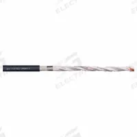 CHAINFLEX Measuring System Cable: (2) Pr 26 AWG (0.20)/(2) 22 AWG (0.38), PUR Jacket, 50 V Volt (MPN CFROBOT4-028). Key specifications — Conductor Grouping: (2) Pair 26 AWG/(2) 22 AWG; Includes Ground: No; Minimum Bend Radius Factor - Flexible: 8 x OD; Minimum Bend Radius Factor - Fixed: 5 x OD; Overall Length: Order by the Foot; Brand: CHAINFLEX.