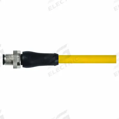 MURRELEKTRONIK Cordset: M12 Male Straight X Bare Wire, 5 Pins, Yellow, TPE, 10 m Cable Lg - Single-Ended Cordsets with TPE Jacket for Heaviest-Duty Applications