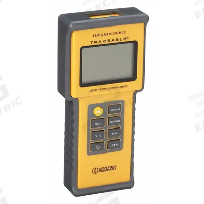 TRACEABLE Thermocouple Thermometer: 328°F to 2,498°F, For Type K Thermocouple Type - Thermocouple Meters without Data Output