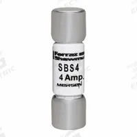 MERSEN Fuse: SBS Series, Midget, Fast-Acting, 4 A, 600 V AC, 13/32 in x 1 3/8 in, Non-Indicating (MPN SBS4). Key specifications — attr1287209: SBS; attr211192: MERSEN.