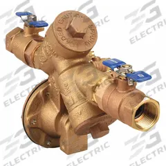 WILKINS Reduced Pressure Zone Backflow Preventer: 975XL, Std Configuration, Bronze, 1 in Pipe Size (MPN 1-975XL). Key specifications — Shut-Off Valve Type: Ball Valve; Connection Type: FNPT.