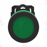 SCHNEIDER ELECTRIC Pilot Light: 30 mm Panel Mounting Size, Green, LED, XB5 Series (MPN XB5FVG3). Key specifications — Series: XB5; Brand: SCHNEIDER; Includes Push-To-Test: No Push-To-Test Included.