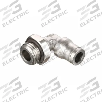 LEGRIS Push-Fit Elbow Fitting: 8 mm Pipe x 4 mm OD Size, Metric x Push-to-Connect - Nickel-Plated Brass Tube Fittings