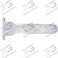 DEWALT Wall Anchor: 1 3/16 in Overall Lg, 1/4 in Dia, Plastic, Plastic, Plug, 100 PK (MPN 07582-PWR). Key specifications — attr867281: White; attr867283: #6 to #12; attr867280: DEWALT.