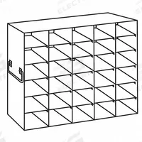 Upright Freezer Rack: 18 1/2 in Overall Lg, 5 3/4 in Overall Wd, Stainless Steel, Handles (MPN 0440240). Key specifications — Includes: Handles; Material: Stainless Steel; Product Type: Upright Freezer Rack; Brand: COLE-PARMER.