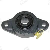 SEALMASTER 2 Bolt Flange Bearing: Radial Ball, 1/2 in Bore, Cast Iron, Set Screws, 4 13/32 in Lg (MPN SFT-8). Key specifications — Bore Type: Cylindrical; Brand: SEALMASTER; Lubricant Material: NLGI #2 Equivalent; Mounting Bolt Size: 3/8 in; System of Measurement: Inch.